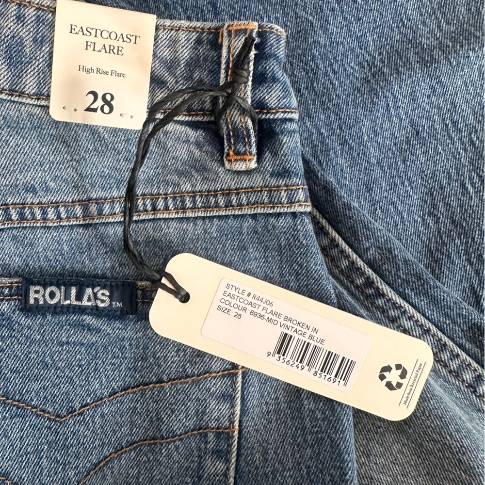 NWT EASTCOAST Flare Medium Wash Jeans size 28 - Picture 7 of 8
